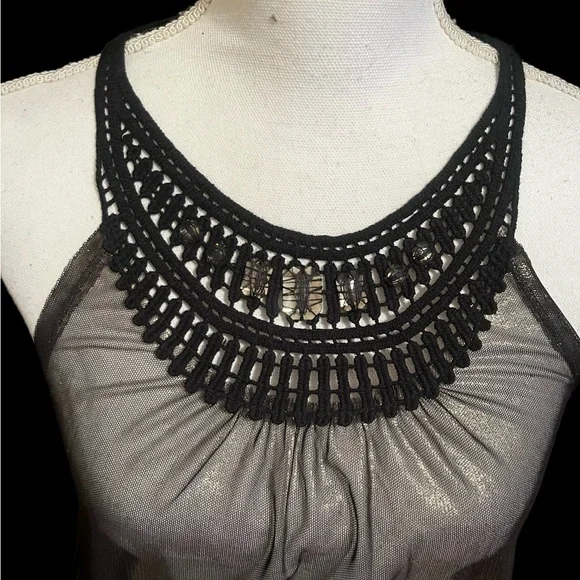 Free People Women’s Sheer Metallic Racerback Tank - Picture 4 of 7